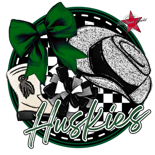 Huskies Circle Drillteam Design-Green