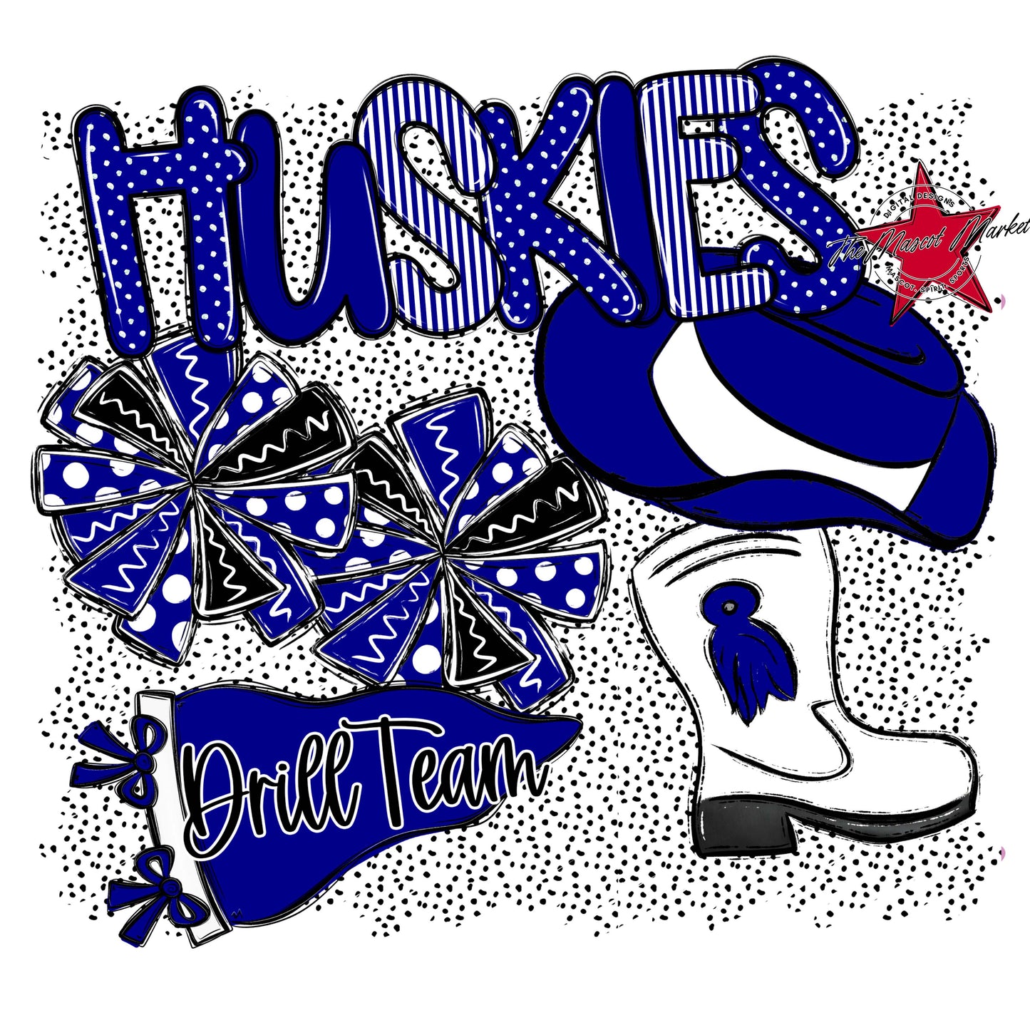 Huskies Drillteam Spirit-Blue