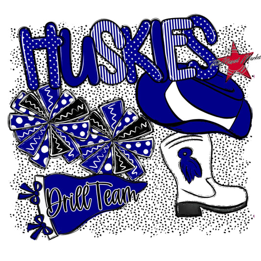 Huskies Drillteam Spirit-Blue