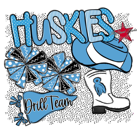 Huskies Drillteam Spirit-Carolina Blue
