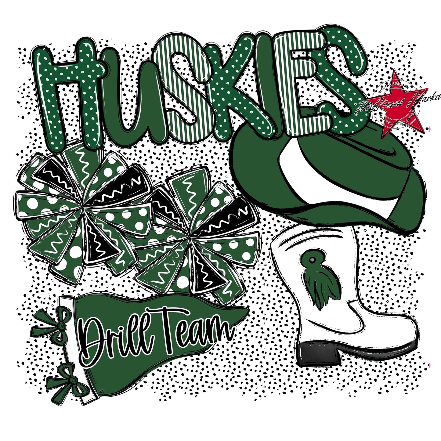 Huskies Drillteam Spirit-Green