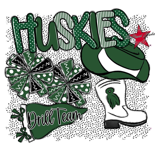 Huskies Drillteam Spirit-Green