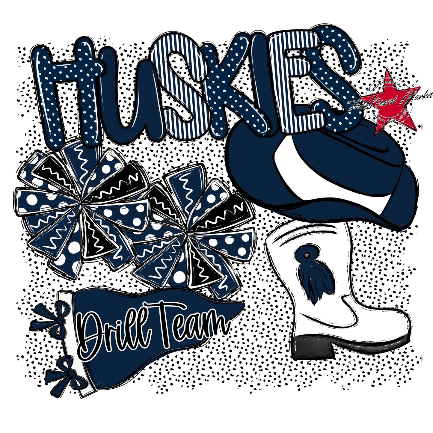 Huskies Drillteam Spirit-Navy