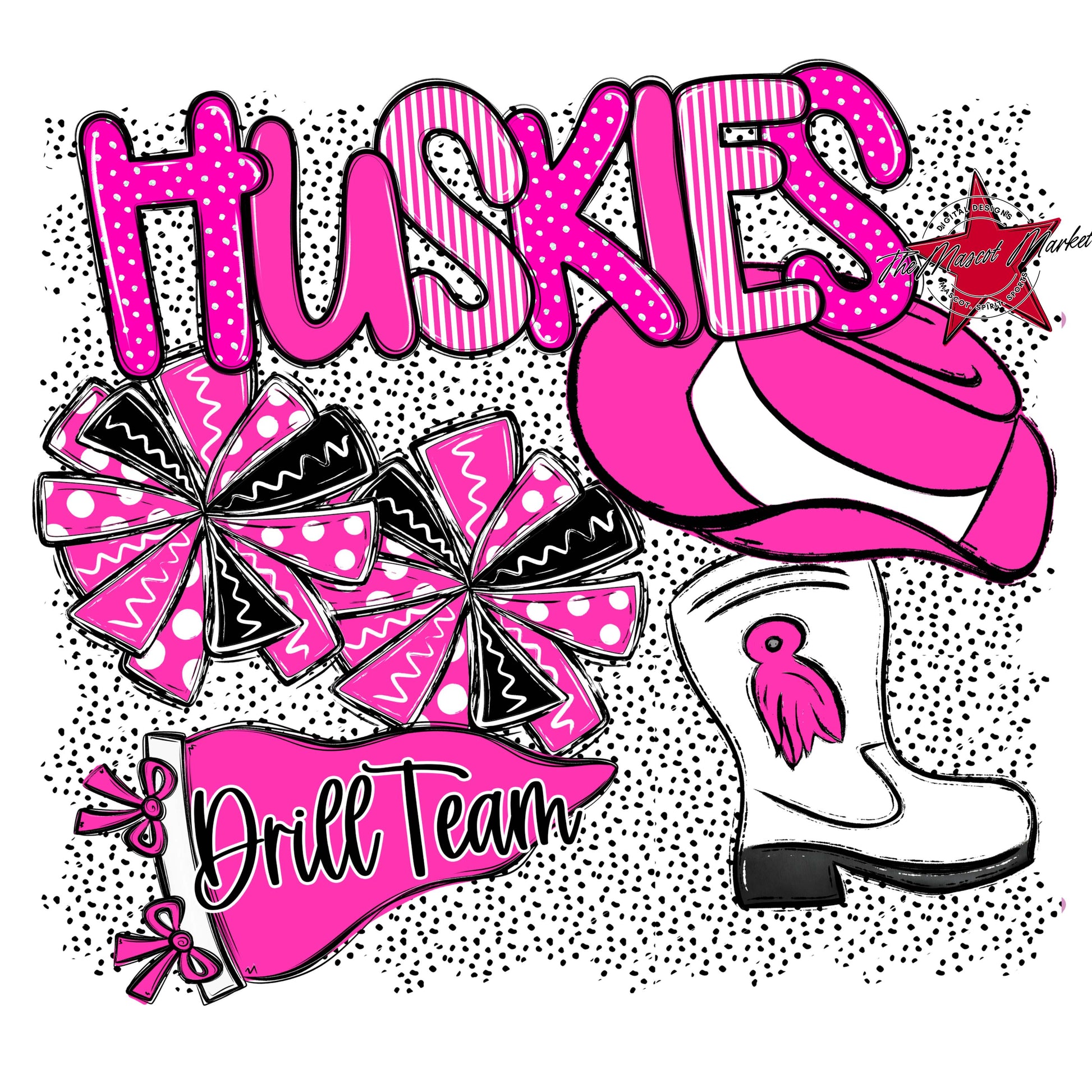 Huskies Drillteam Spirit-Pink