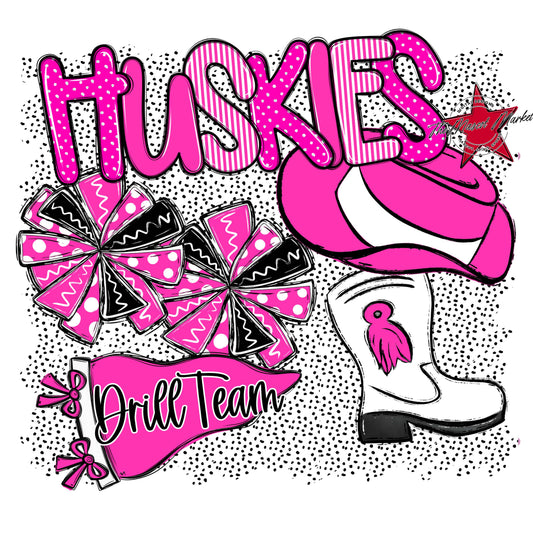 Huskies Drillteam Spirit-Pink