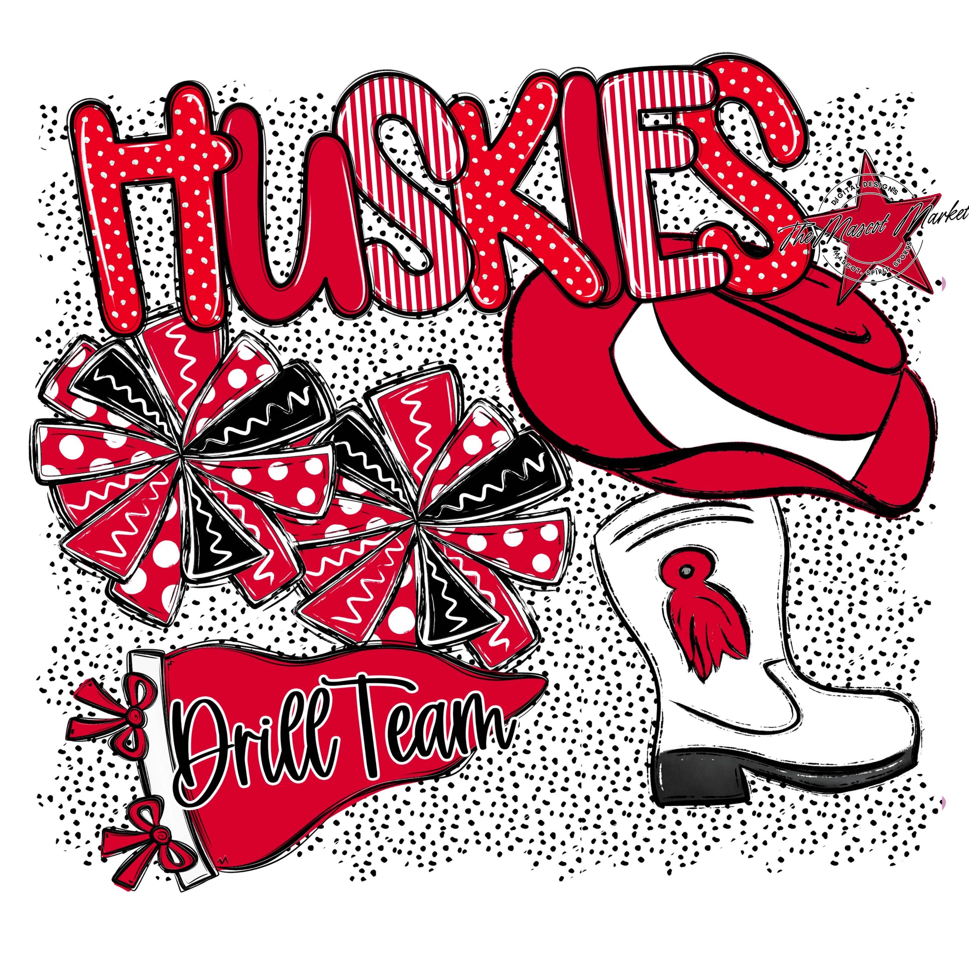 Huskies Drillteam Spirit-Red
