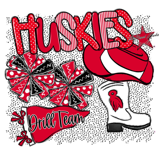 Huskies Drillteam Spirit-Red