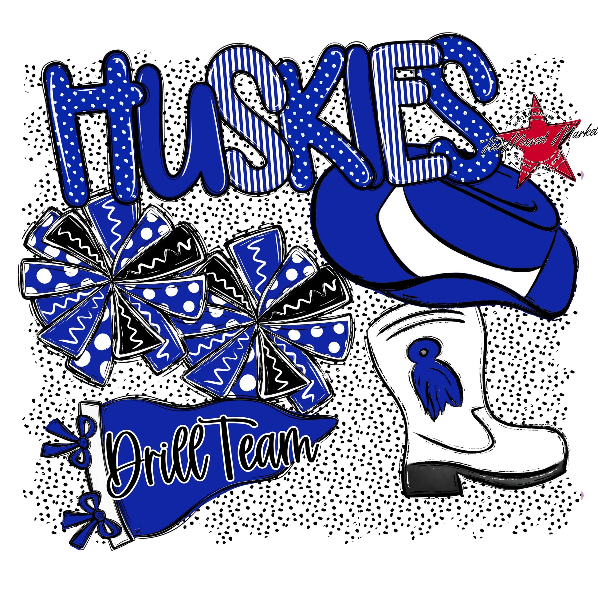 Huskies Drillteam Spirit-Royal Blue