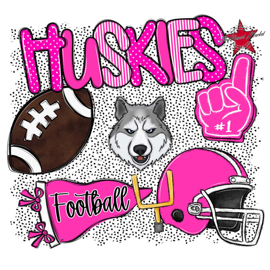 Huskies Football Spirit-Pink