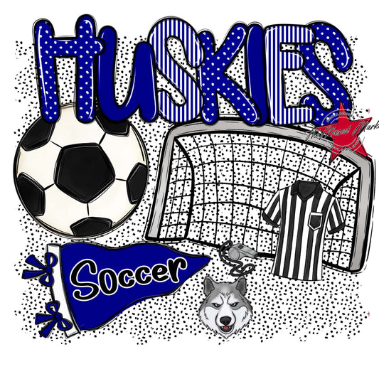 Huskies Soccer Spirit-Blue