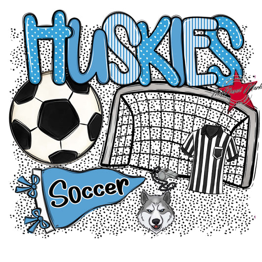 Huskies Soccer Spirit-Carolina Blue