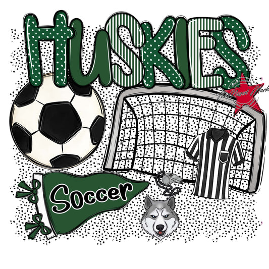 Huskies Soccer Spirit-Green