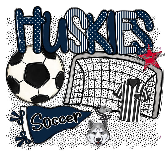 Huskies Soccer Spirit-Navy