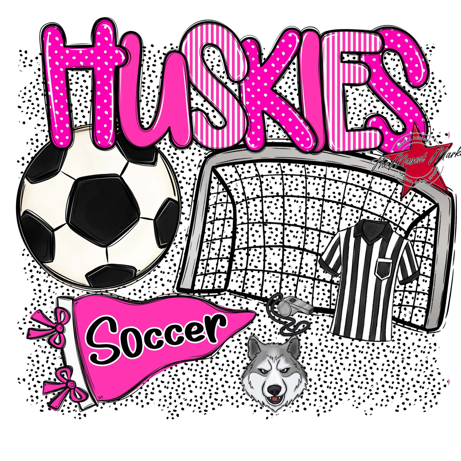 Huskies Soccer Spirit-Pink