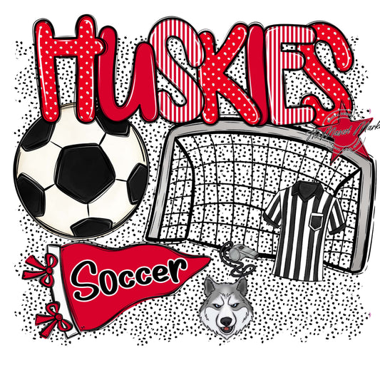 Huskies Soccer Spirit-Red