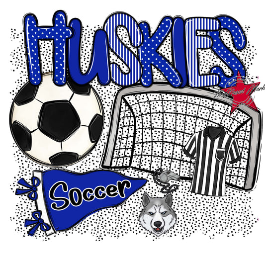 Huskies Soccer Spirit-Royal Blue