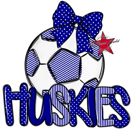 Huskies Soccer Spirit Design-Blue