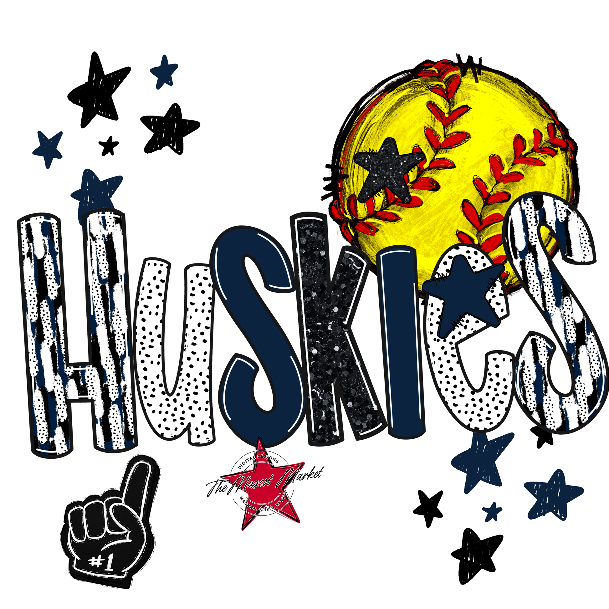 Huskies Softball Scrape-Navy