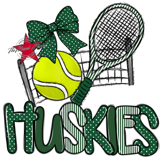 Huskies Tennis Spirit Design-Green