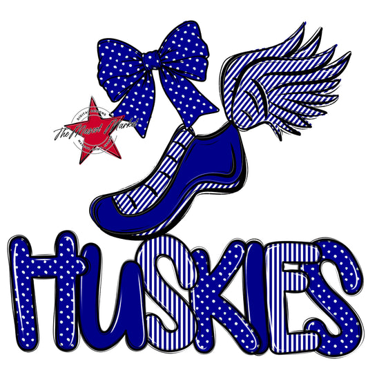 Huskies Track Spirit Design-Blue