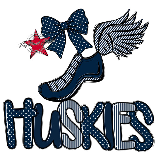 Huskies Track Spirit Design-Navy