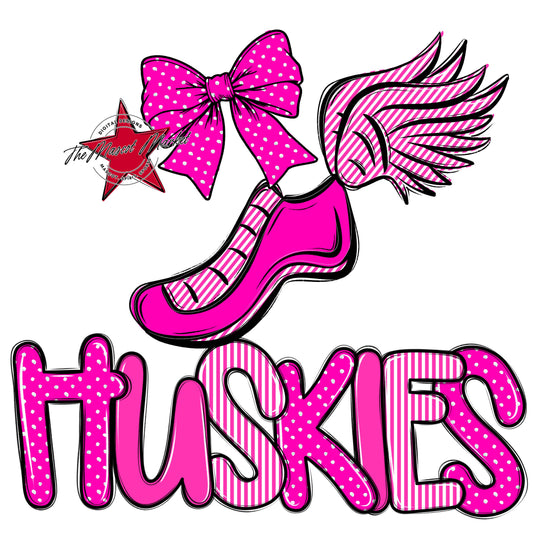Huskies Track Spirit Design-Pink