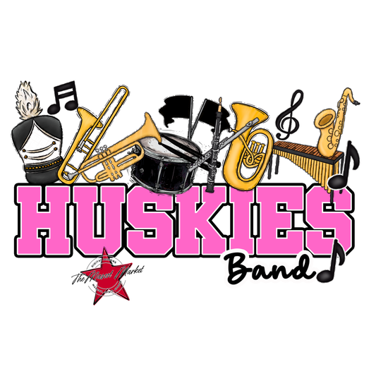 Huskies Varsity Band-Baby Pink