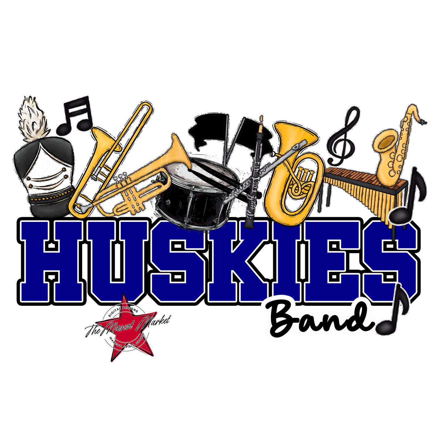 Huskies Varsity Band-Blue