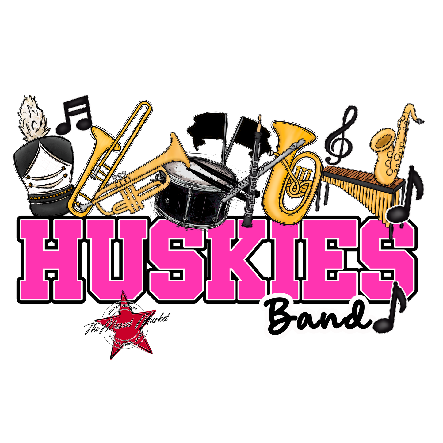 Huskies Varsity Band-Pink