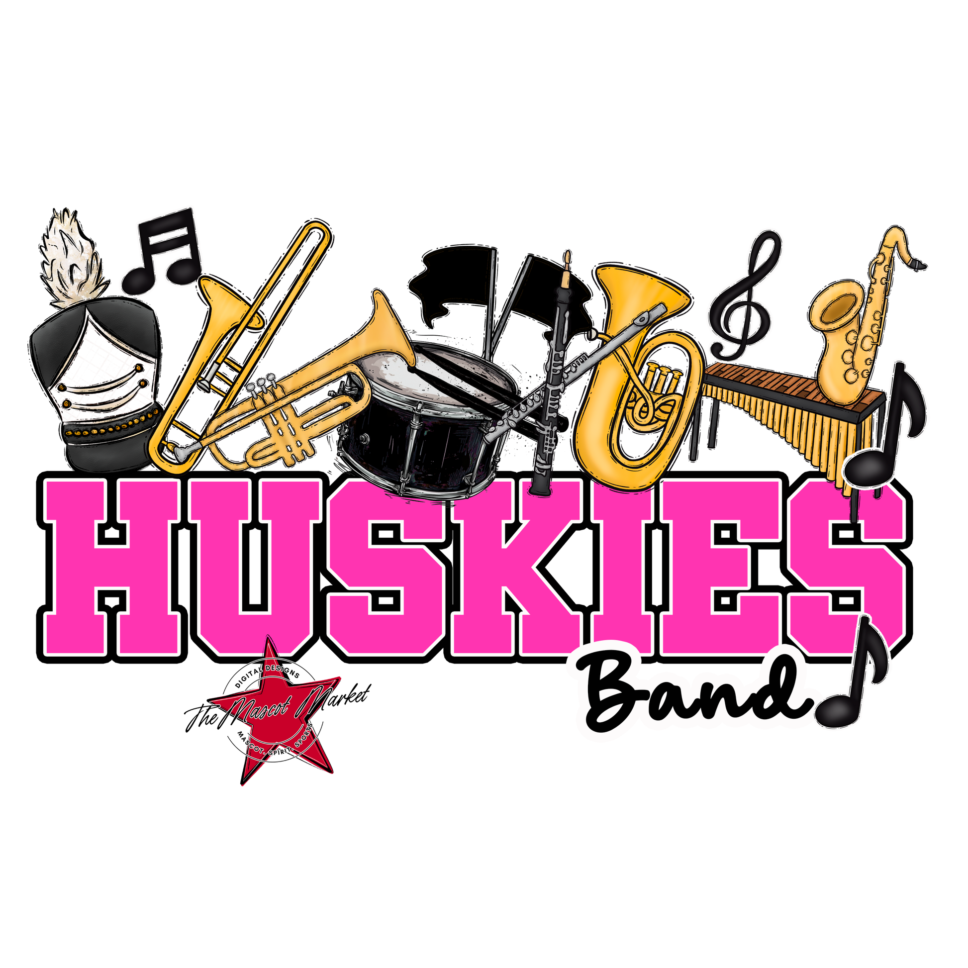 Huskies Varsity Band-Pink