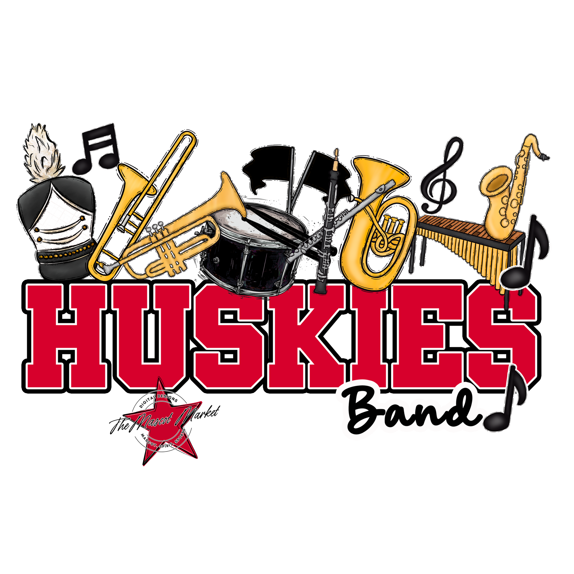 Huskies Varsity Band-Red