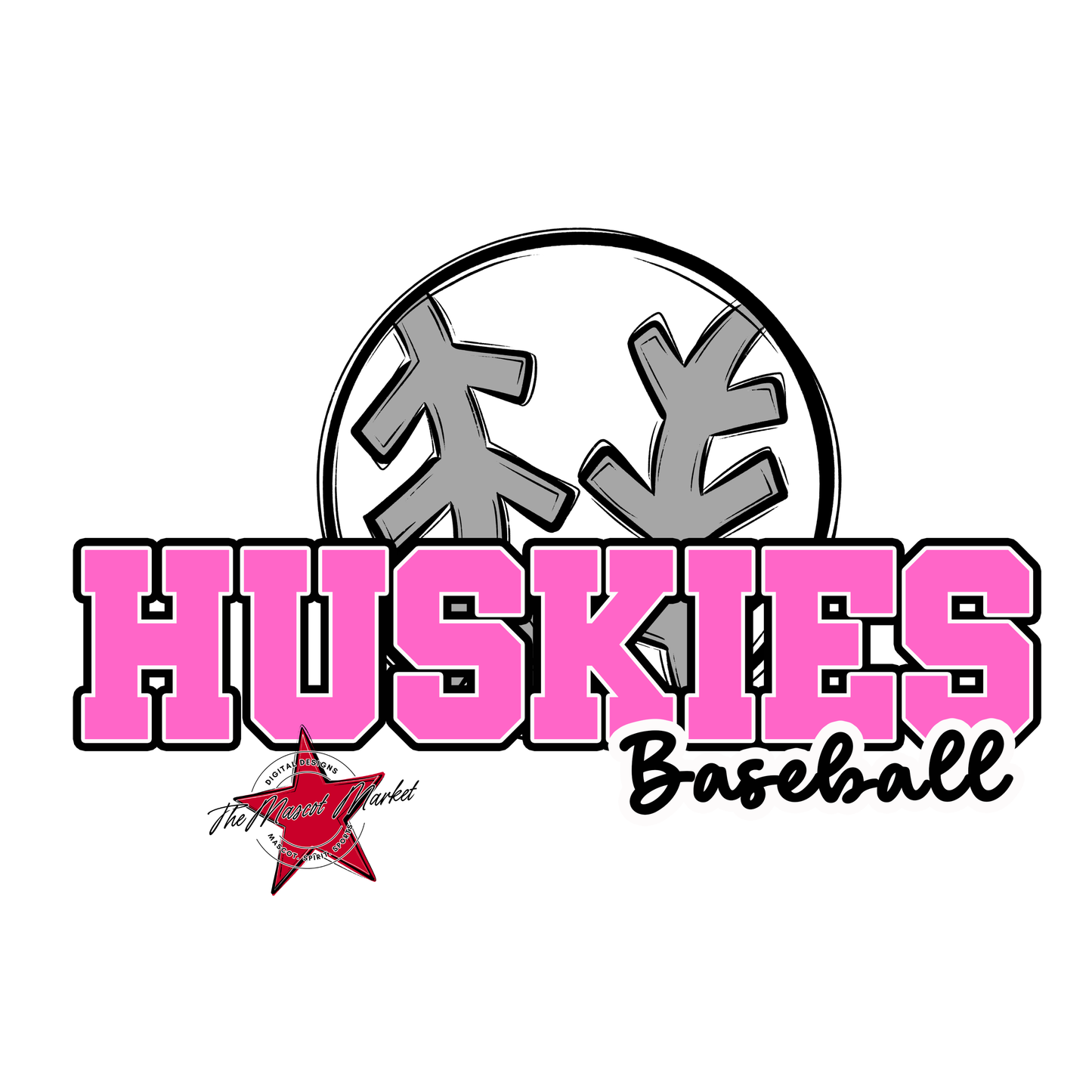 Huskies Varsity Baseball-Baby Pink