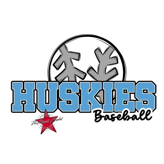 Huskies Varsity Baseball-Carolina Blue