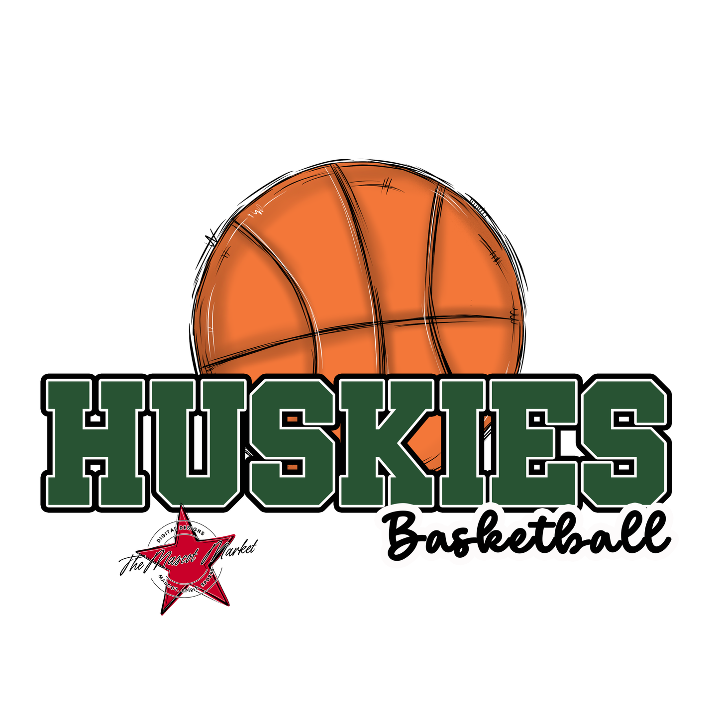 Huskies Varsity Basketball-Green