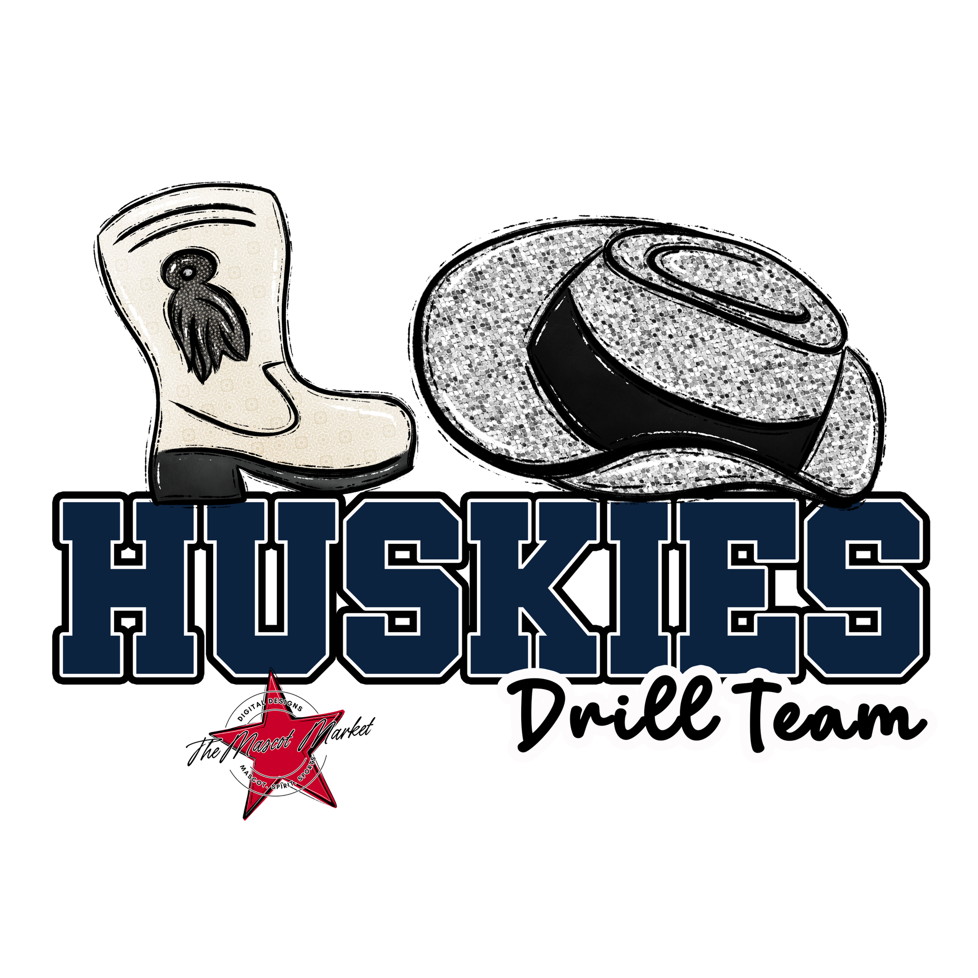 Huskies Varsity Drillteam-Navy
