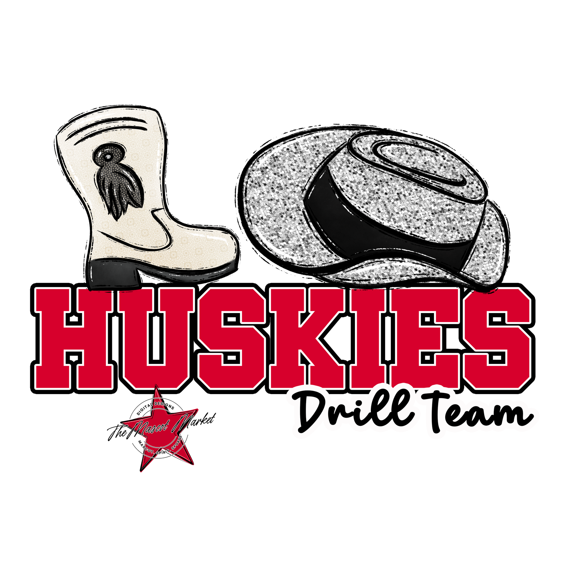 Huskies Varsity Drillteam-Red