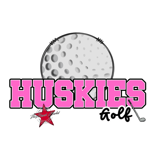 Huskies Varsity Golf-Baby Pink