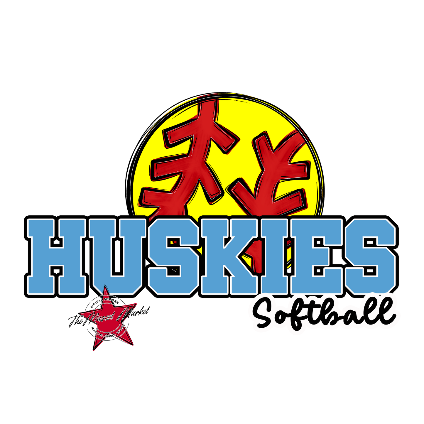 Huskies Varsity Softball-Carolina Blue