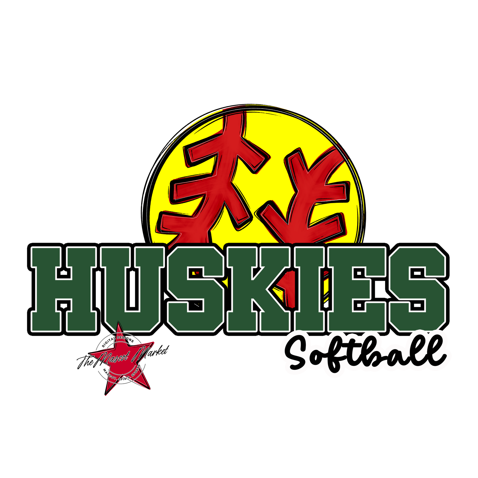 Huskies Varsity Softball-Green