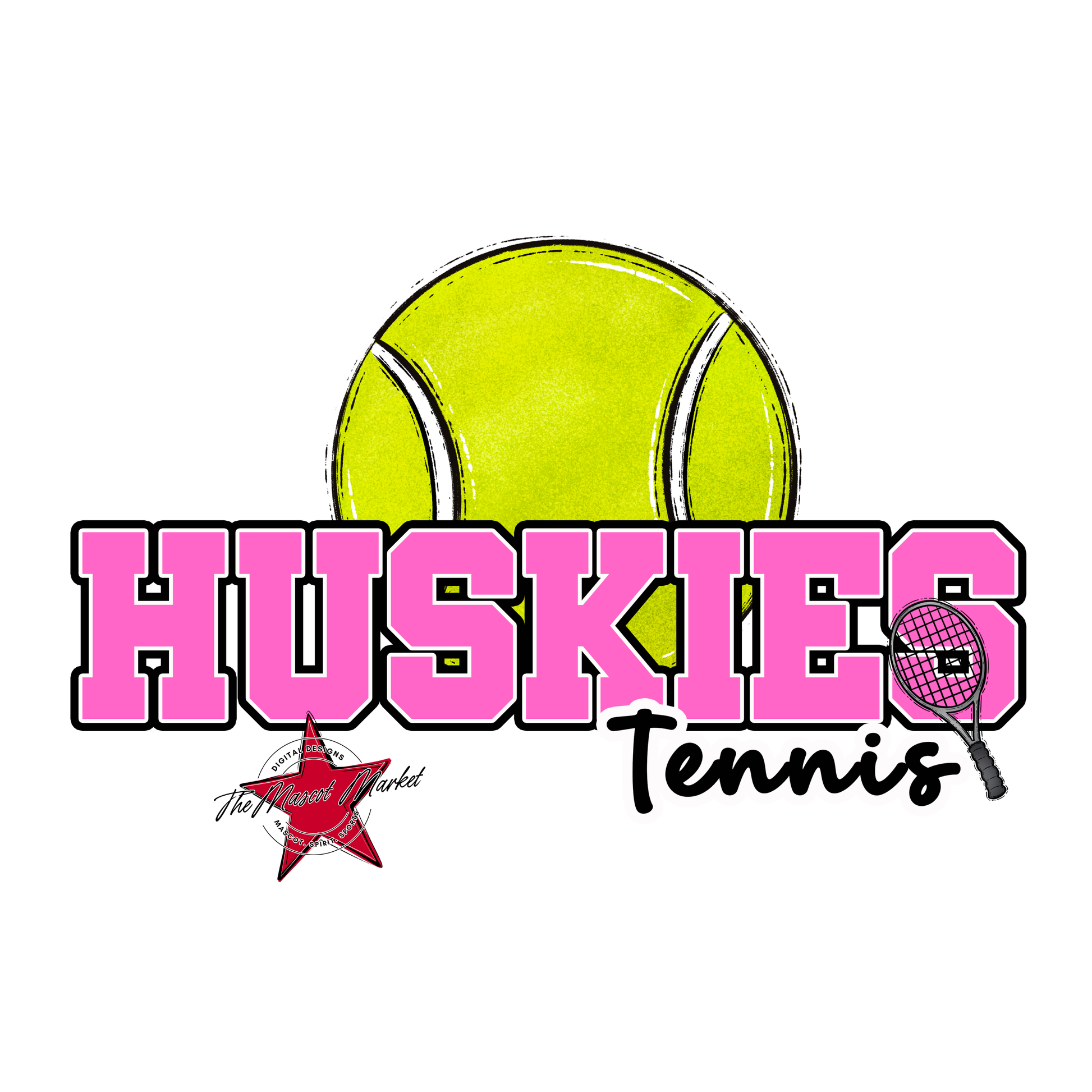 Huskies Varsity Tennis-Baby Pink