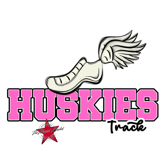 Huskies Varsity Track-Baby Pink