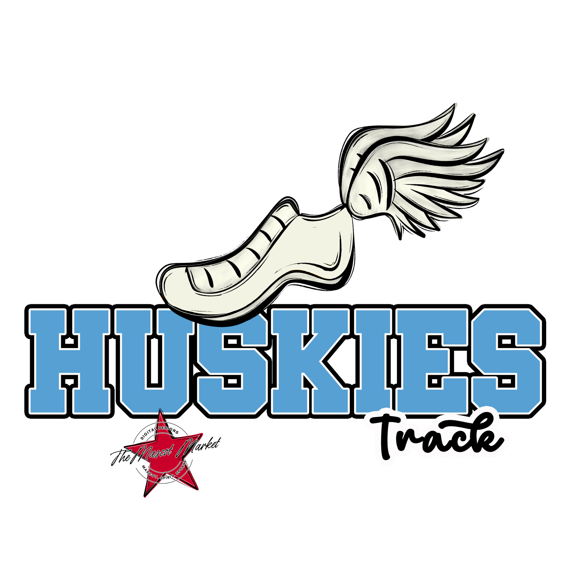 Huskies Varsity Track-Carolina Blue