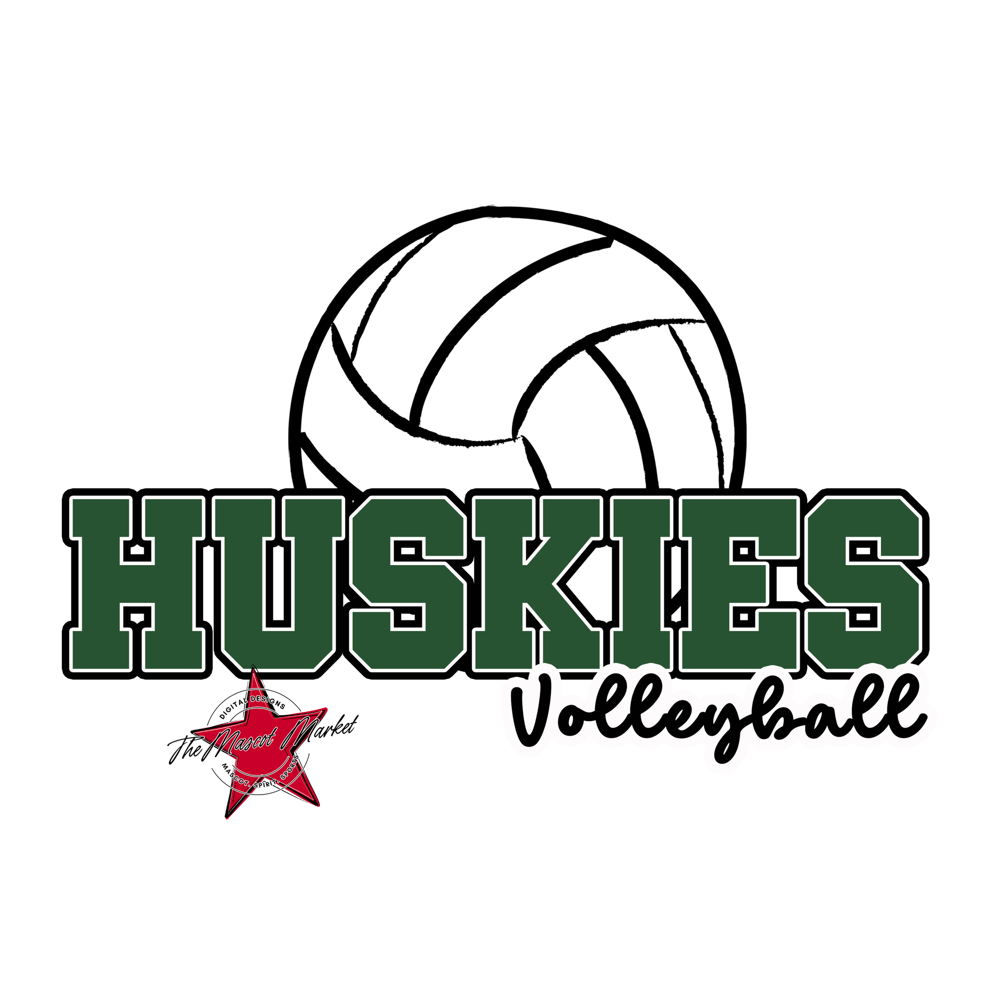 Huskies Varsity Volleyball-Green
