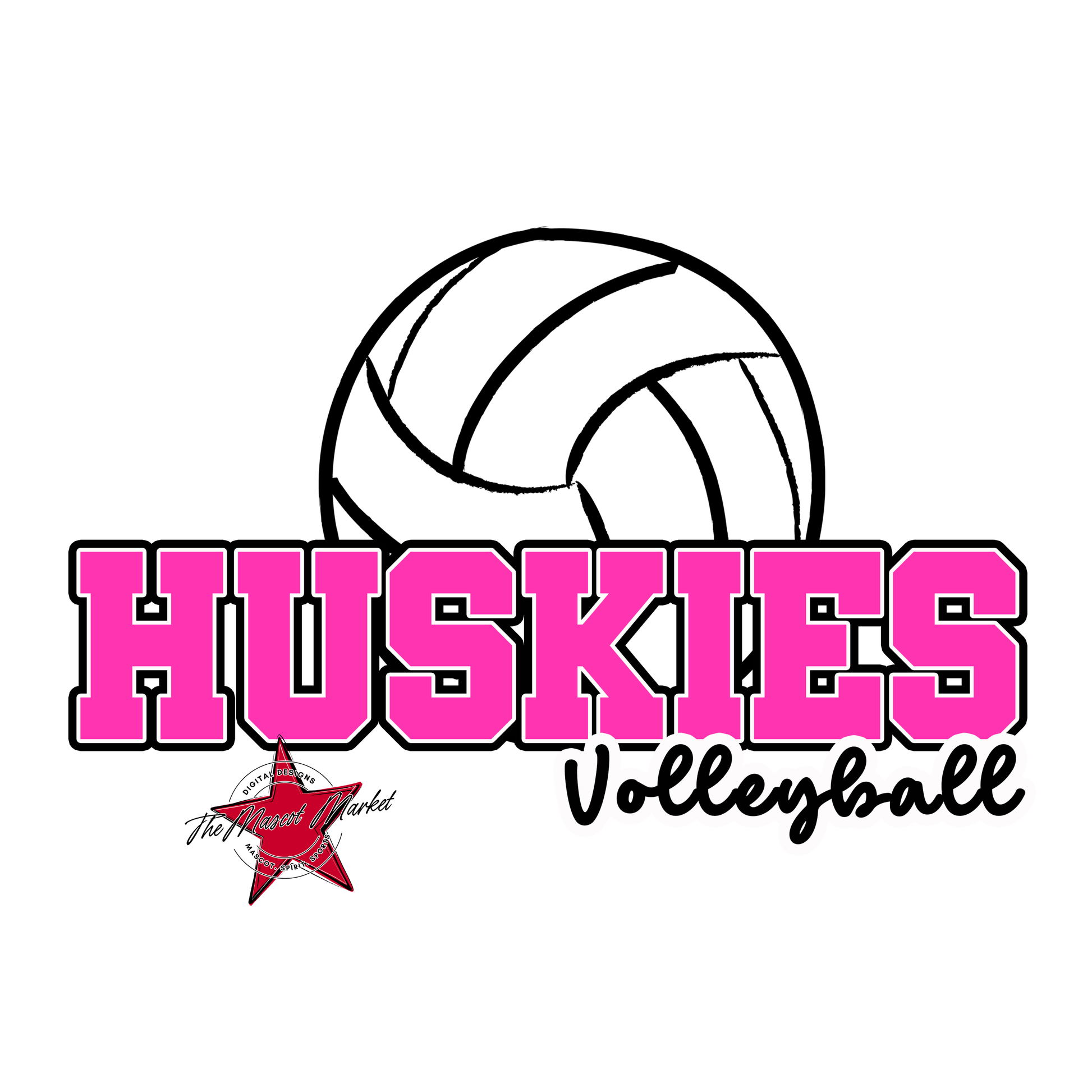 Huskies Varsity Volleyball-Pink