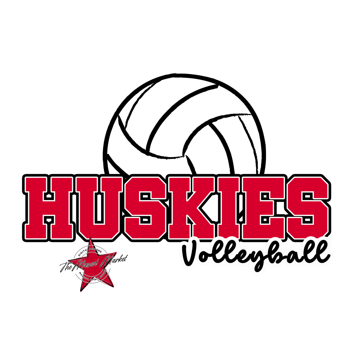 Huskies Varsity Volleyball-Red