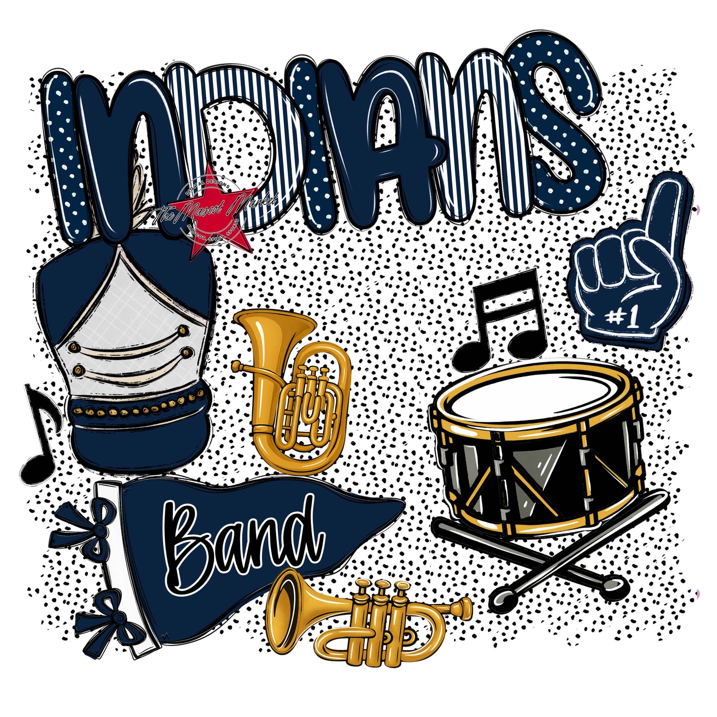 Indians Band Spirit-Navy
