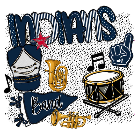 Indians Band Spirit-Navy