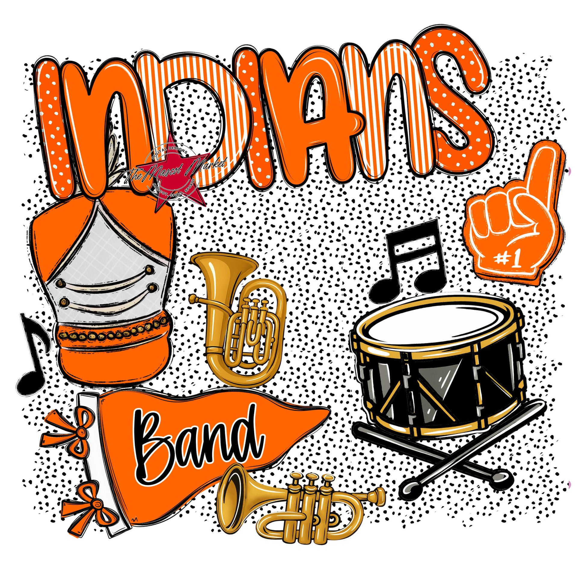Indians Band Spirit-Orange