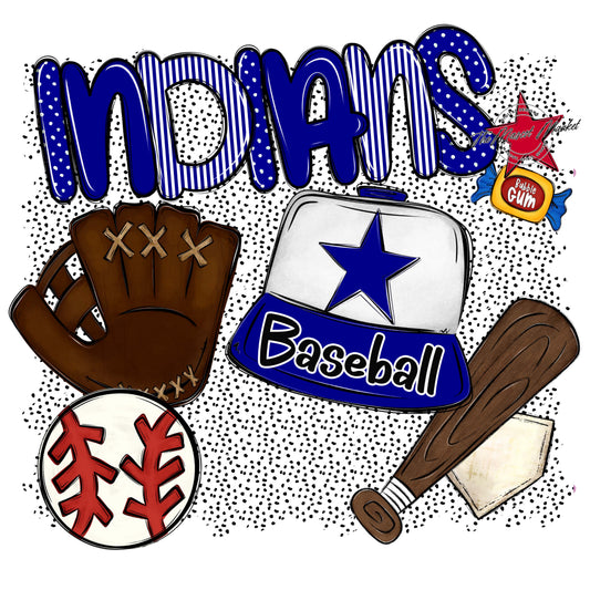 Indians Baseball Spirit-Blue