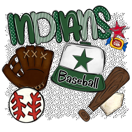 Indians Baseball Spirit-Green